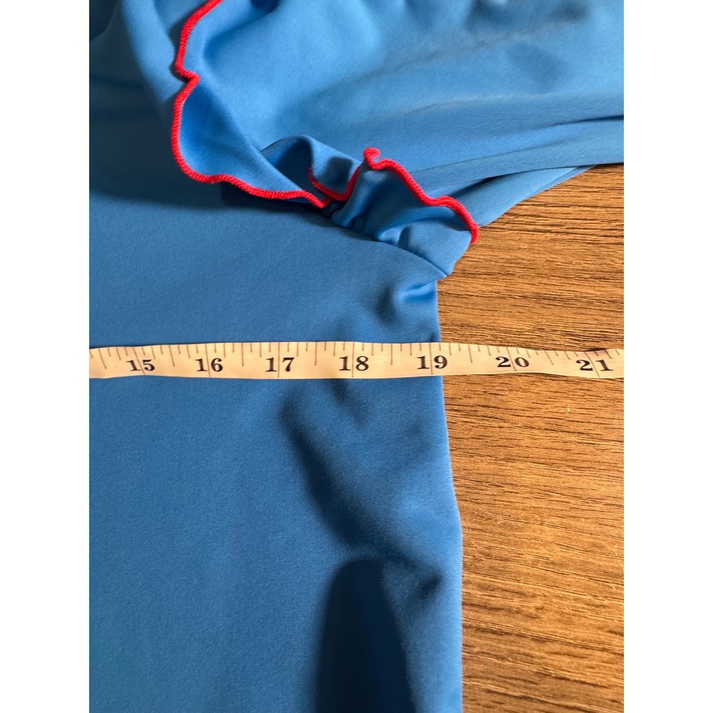 Smith & Quinn Grayson Ole Miss NWT Zip Pullover Powder Blue Ruffle Womens 
M - Picture 10 of 14